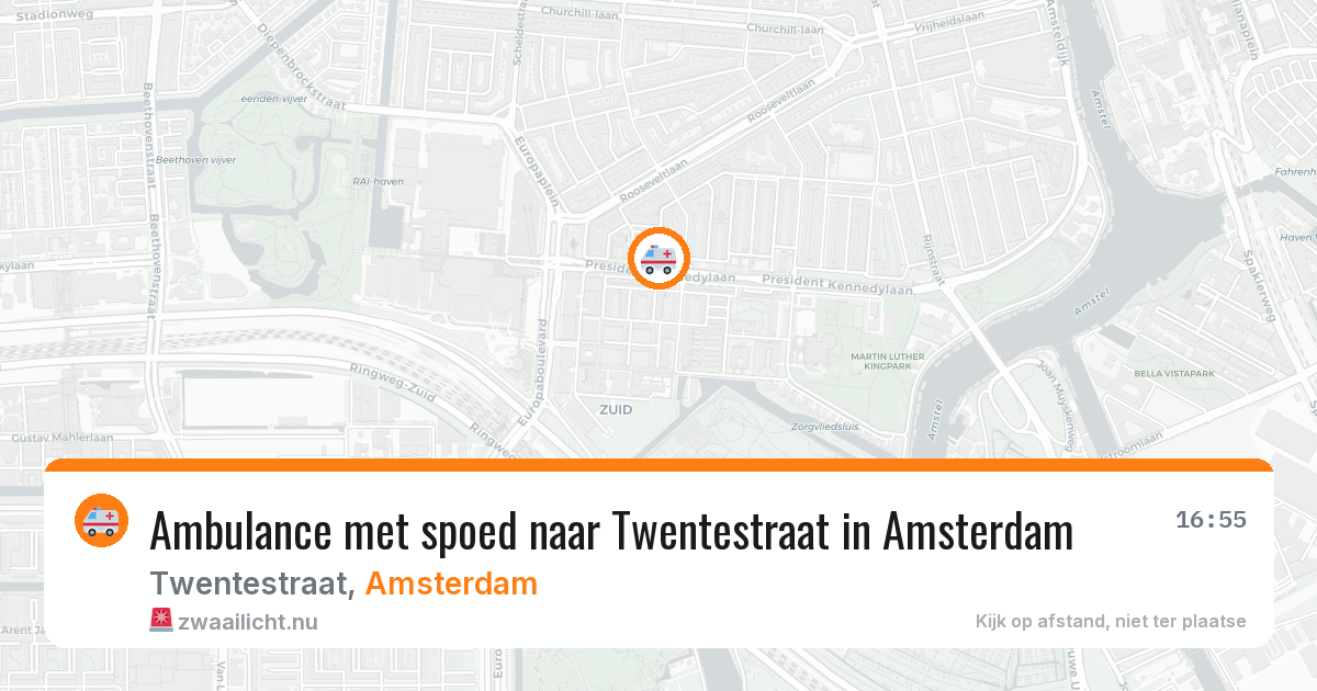 Ambulance met spoed naar Twentestraat in Amsterdam — 25 jul 2026