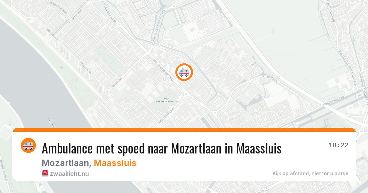 Ambulance met spoed naar Mozartlaan in Maassluis — 16 jul 2026