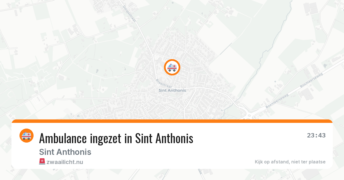 Ambulance ingezet in Sint Anthonis — 3 jul 2026