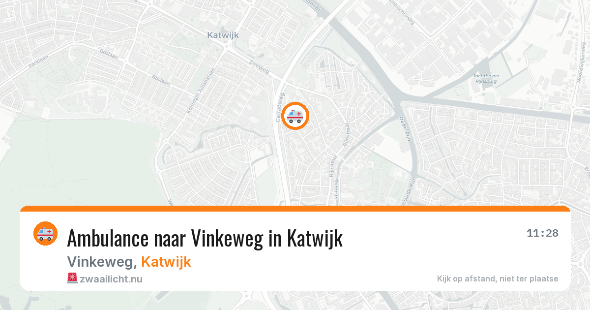 Ambulance naar Vinkeweg in Katwijk — 11 jul 2026