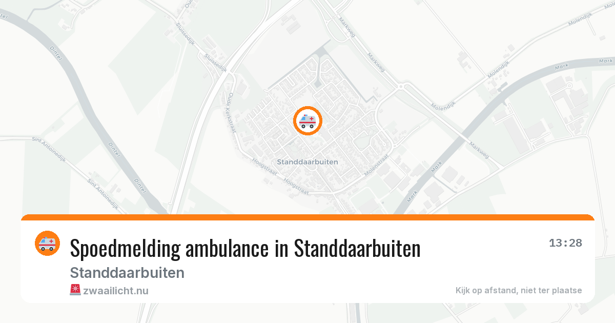Spoedmelding ambulance in Standdaarbuiten — 14 jul 2026