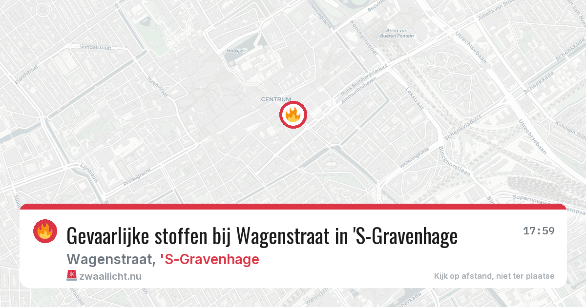 Gevaarlijke stoffen bij Wagenstraat in 'S-Gravenhage — 13 apr 2026