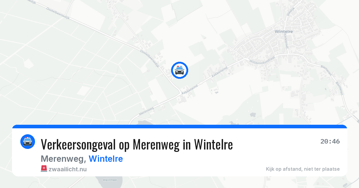 Verkeersongeval op Merenweg in Wintelre — 26 mei 2026