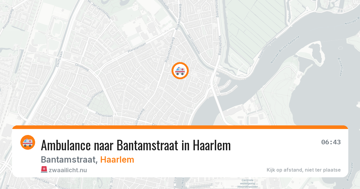 Ambulance naar Bantamstraat in Haarlem — 21 jul 2026