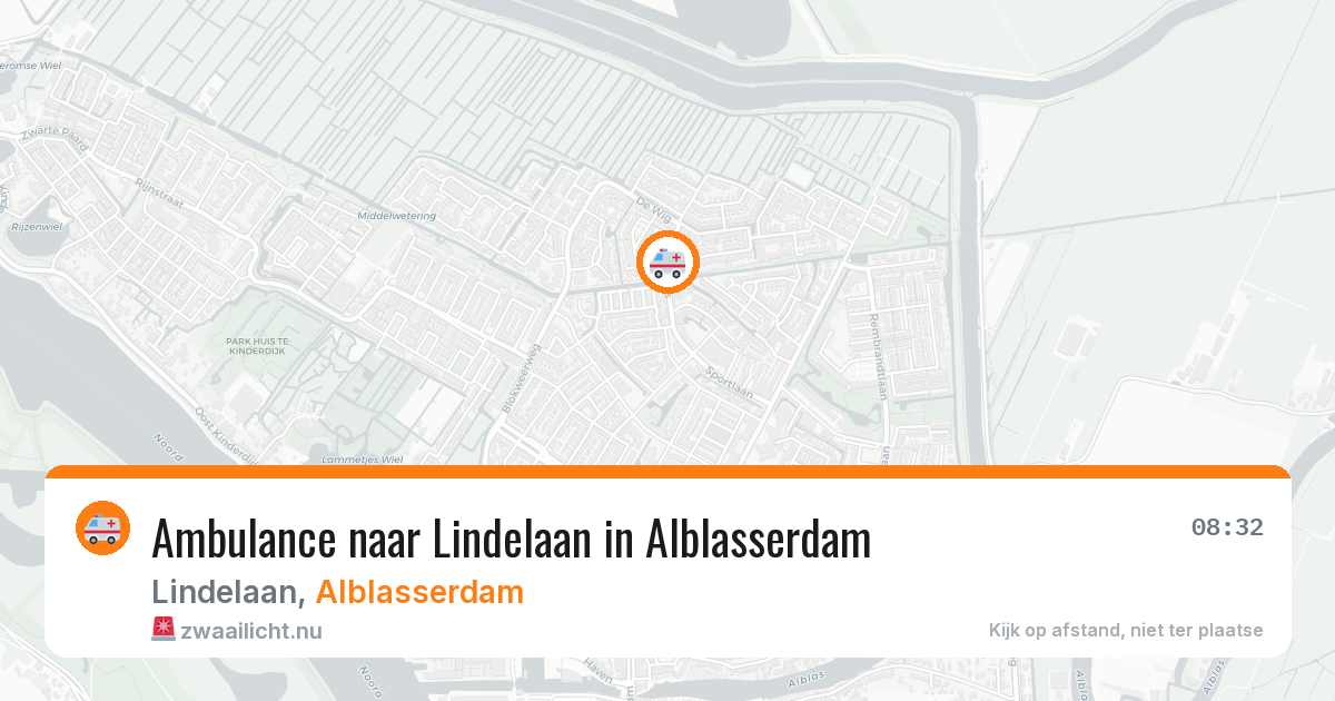 Ambulance naar Lindelaan in Alblasserdam — 27 apr 2026