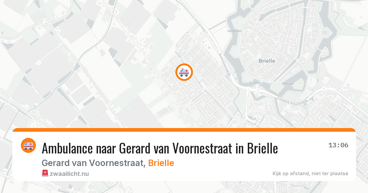 Ambulance naar Gerard van Voornestraat in Brielle — 20 mei 2026
