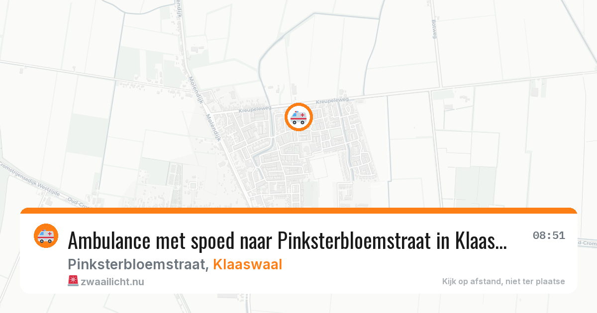 Ambulance met spoed naar Pinksterbloemstraat in Klaaswaal — 5 mei 2026