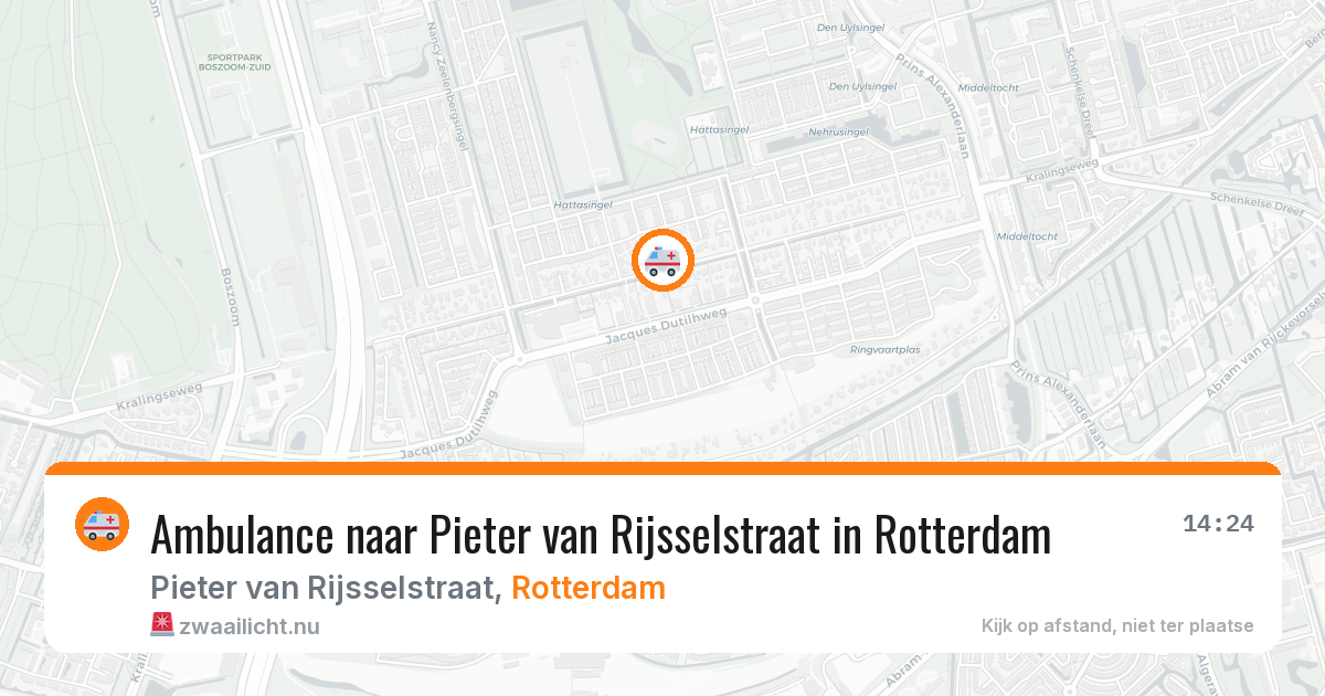 Ambulance naar Pieter van Rijsselstraat in Rotterdam — 12 jul 2026