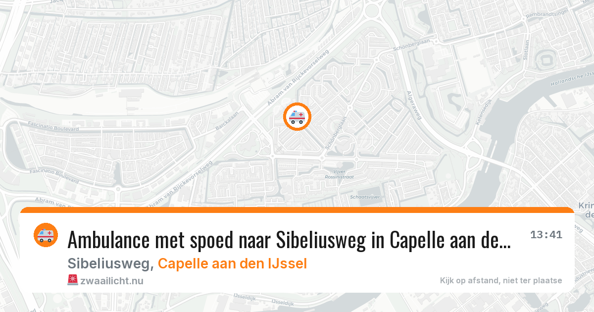 Ambulance met spoed naar Sibeliusweg in Capelle aan den IJssel — 11 jul 2026