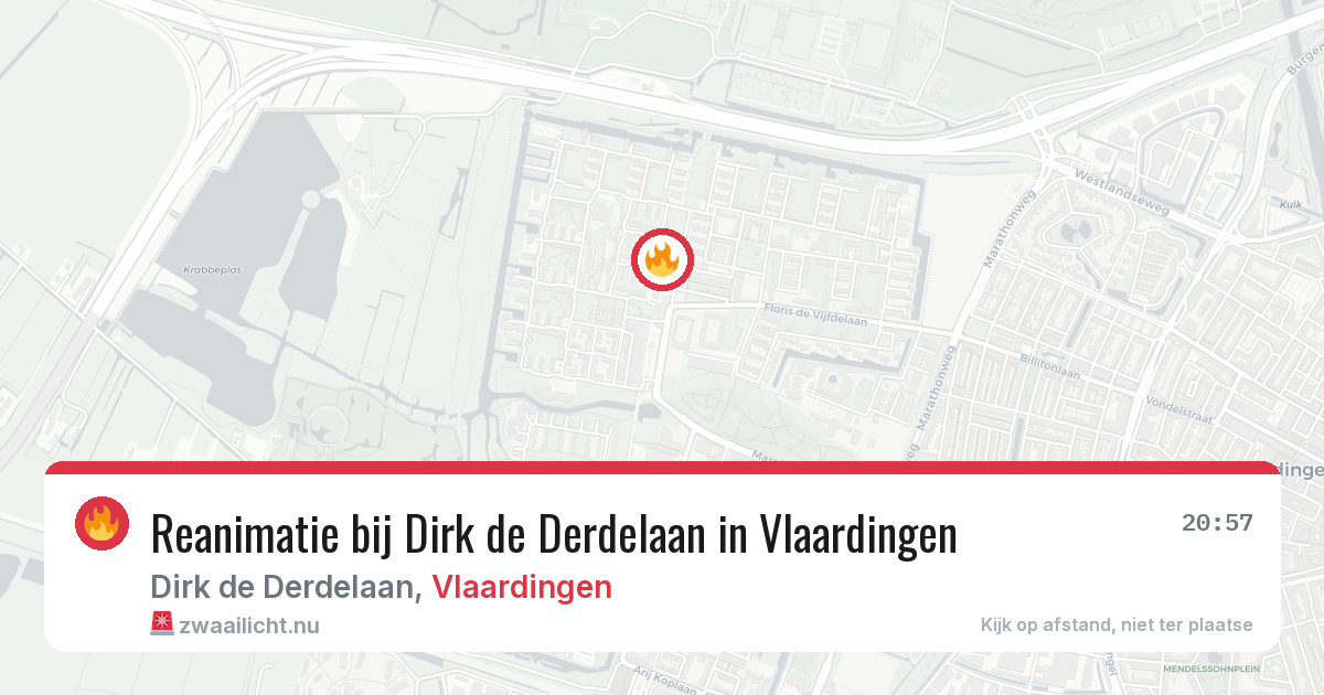 Reanimatie bij Dirk de Derdelaan in Vlaardingen — 28 mrt 2026