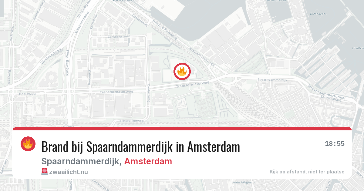 Brand bij Spaarndammerdijk in Amsterdam — 25 jul 2026