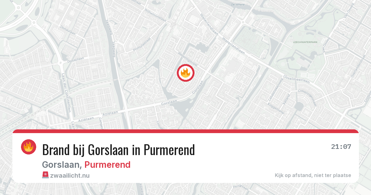 Brand bij Gorslaan in Purmerend — 6 apr 2026