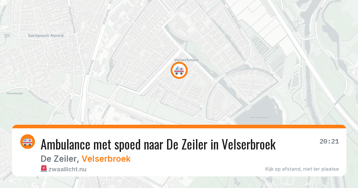 Ambulance met spoed naar De Zeiler in Velserbroek — 21 apr 2026