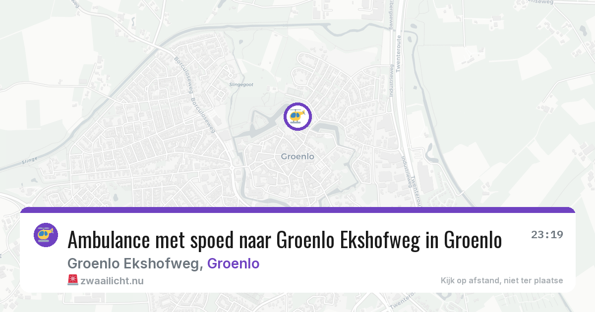 Ambulance met spoed naar Groenlo Ekshofweg in Groenlo — 22 jul 2026