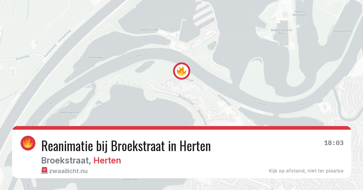 Reanimatie bij Broekstraat in Herten — 15 mrt 2026