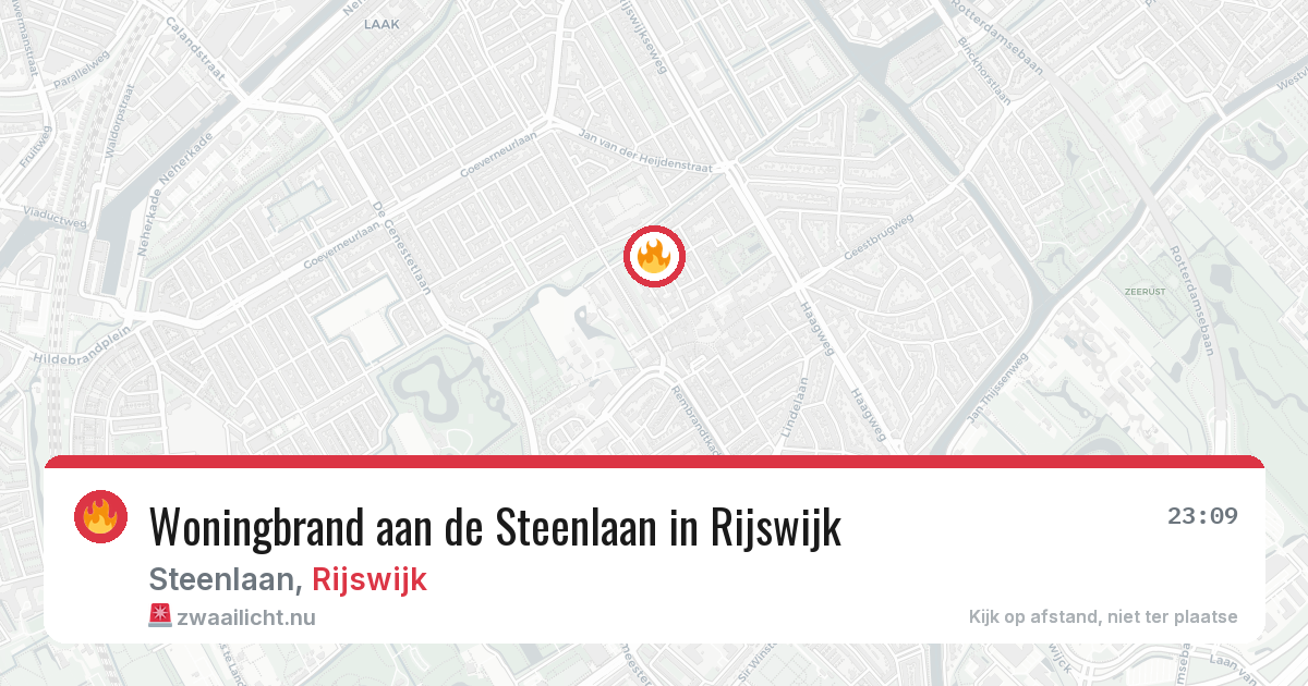 Woningbrand aan de Steenlaan in Rijswijk — 7 mei 2026