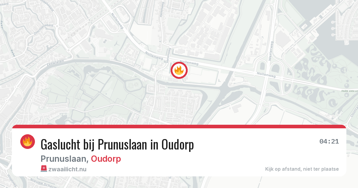 Gaslucht bij Prunuslaan in Oudorp — 25 jul 2026