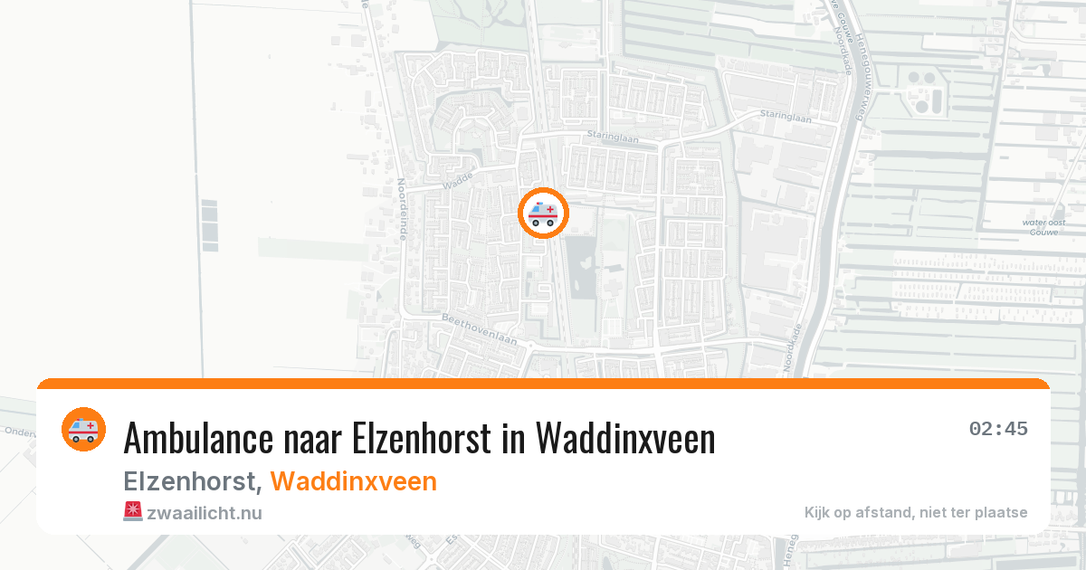 Ambulance naar Elzenhorst in Waddinxveen — 26 feb 2026