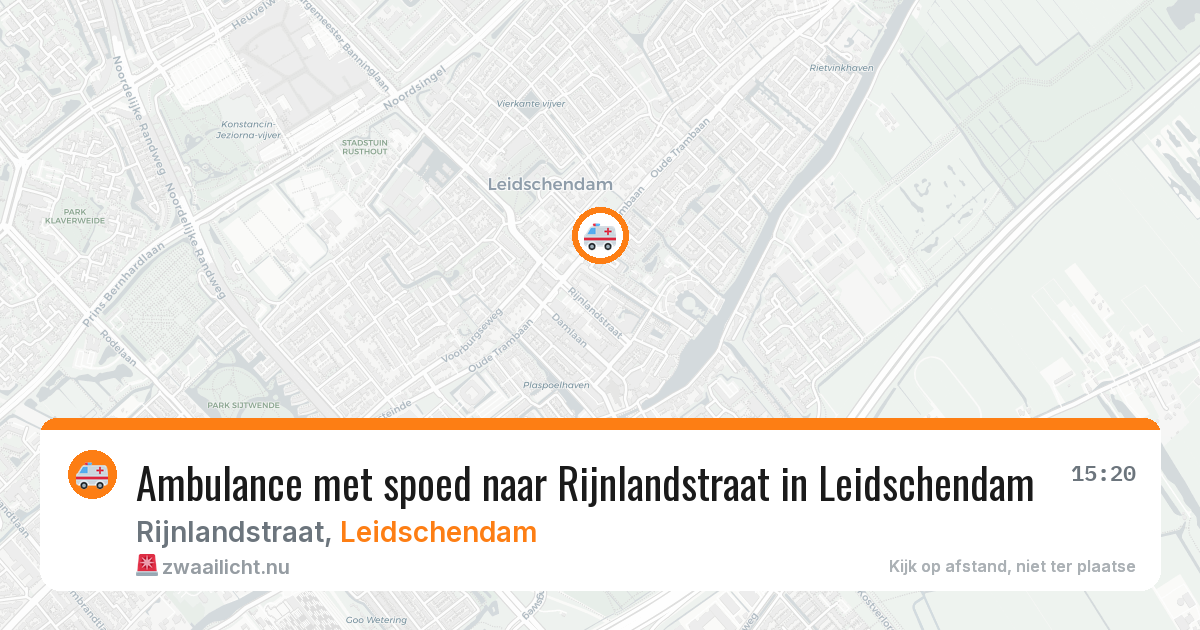 Ambulance met spoed naar Rijnlandstraat in Leidschendam — 13 mei 2026