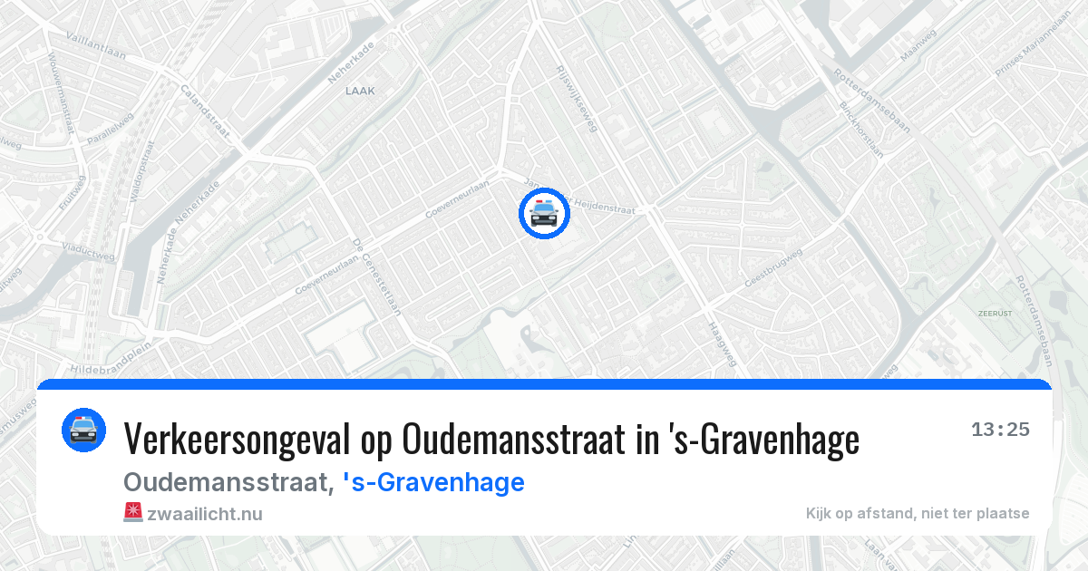 Verkeersongeval op Oudemansstraat in 's-Gravenhage — 12 mei 2026