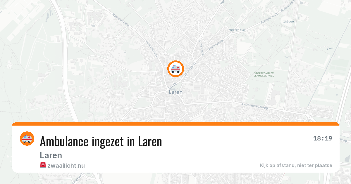 Ambulance ingezet in Laren — 4 jul 2026