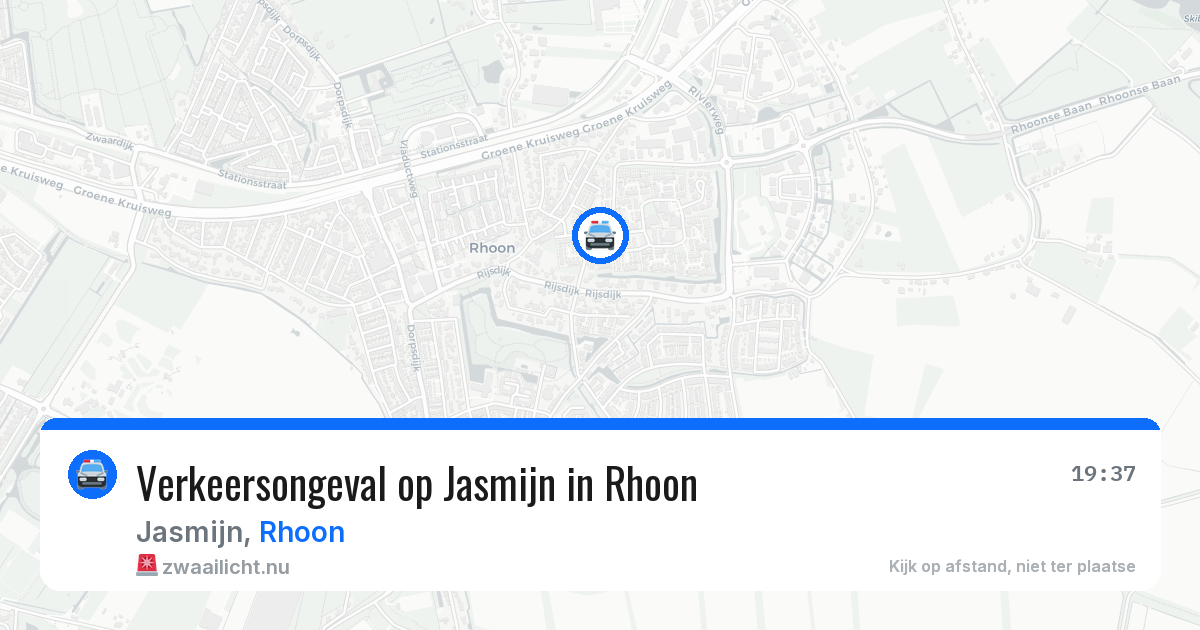 Verkeersongeval op Jasmijn in Rhoon — 1 jun 2026