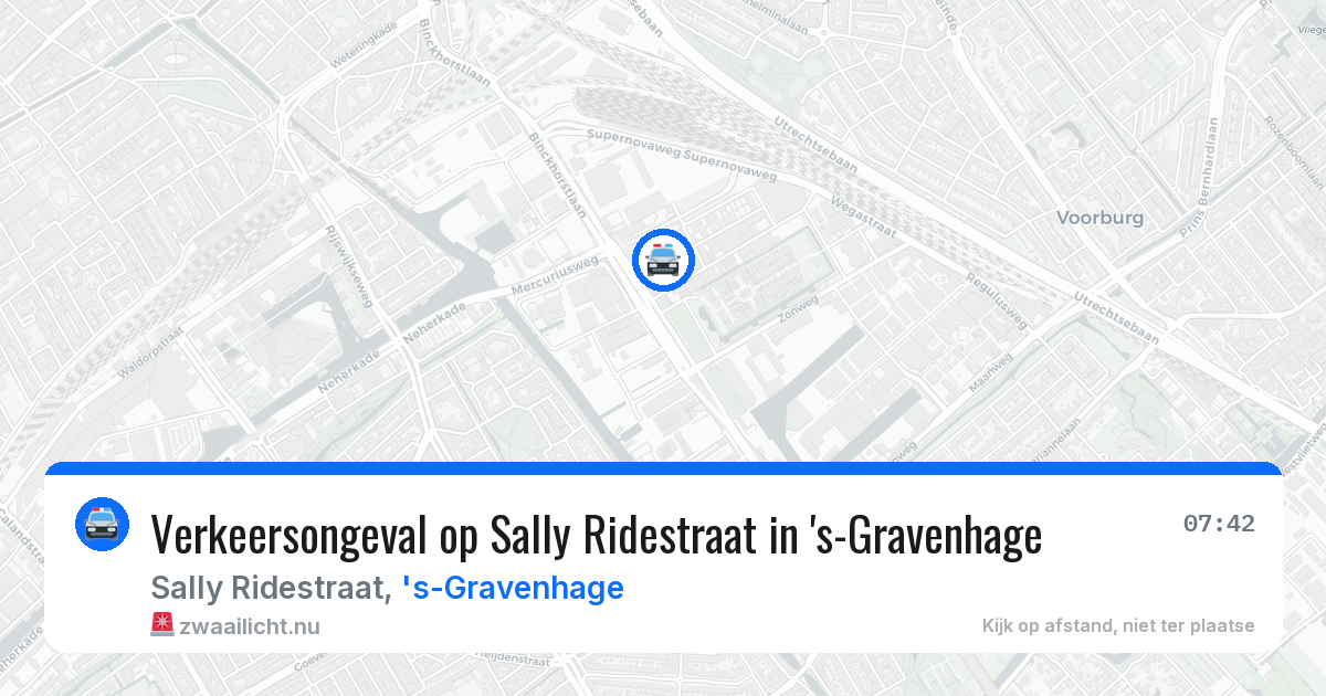 Verkeersongeval op Sally Ridestraat in 's-Gravenhage — 20 mrt 2026