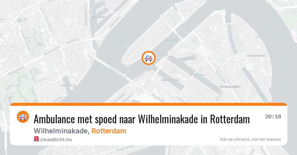 Ambulance met spoed naar Wilhelminakade in Rotterdam — 24 mrt 2026
