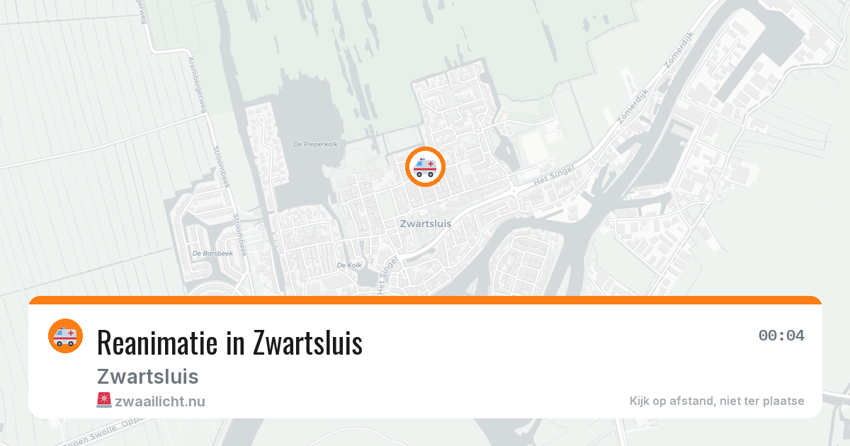 Reanimatie in Zwartsluis — 23 mei 2026