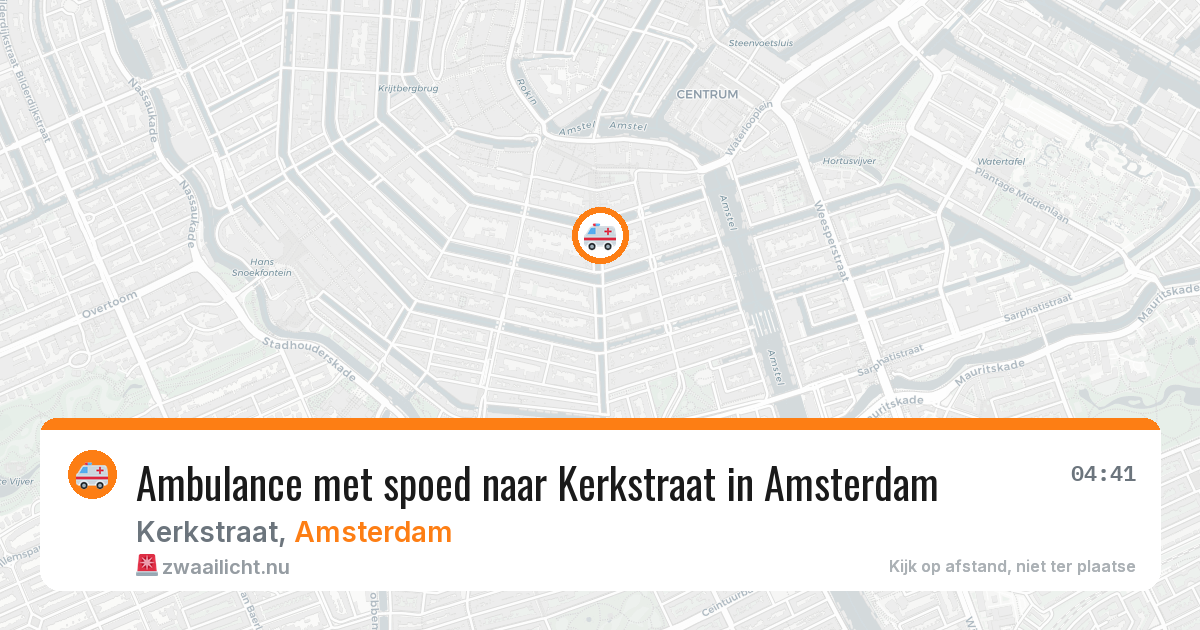 Ambulance met spoed naar Kerkstraat in Amsterdam — 27 mrt 2026