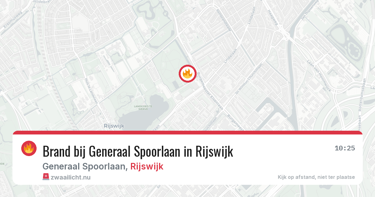 Brand bij Generaal Spoorlaan in Rijswijk — 21 jul 2026