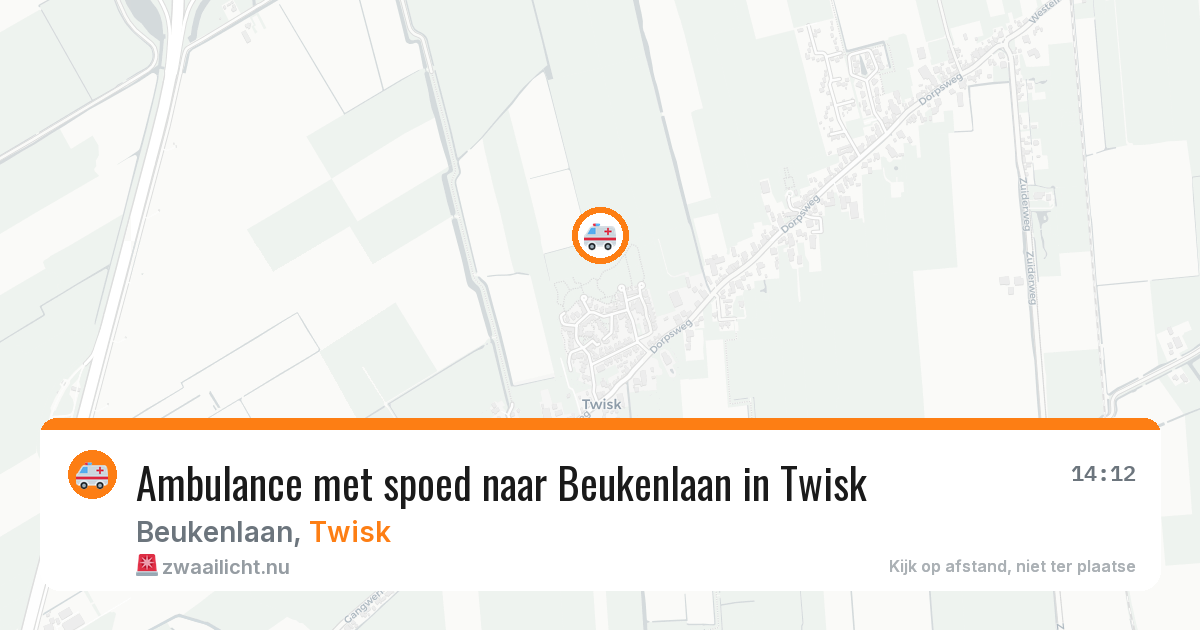 Ambulance met spoed naar Beukenlaan in Twisk — 20 mrt 2026