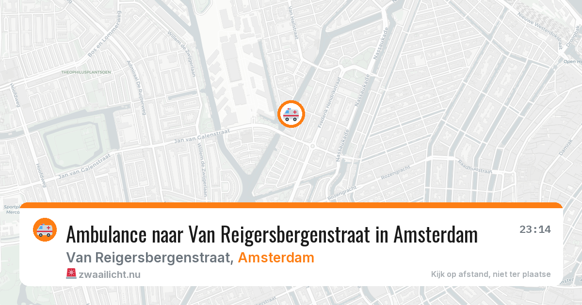 Ambulance naar Van Reigersbergenstraat in Amsterdam — 5 apr 2026