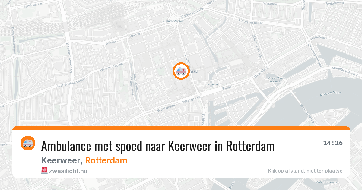 Ambulance met spoed naar Keerweer in Rotterdam — 16 jul 2026