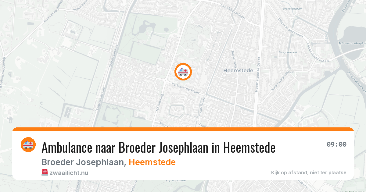 Ambulance naar Broeder Josephlaan in Heemstede — 19 jul 2026