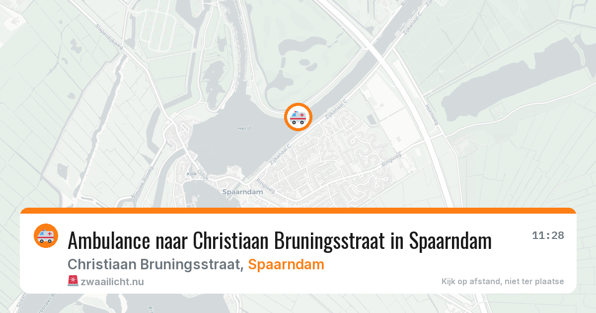 Ambulance naar Christiaan Bruningsstraat in Spaarndam — 11 jul 2026