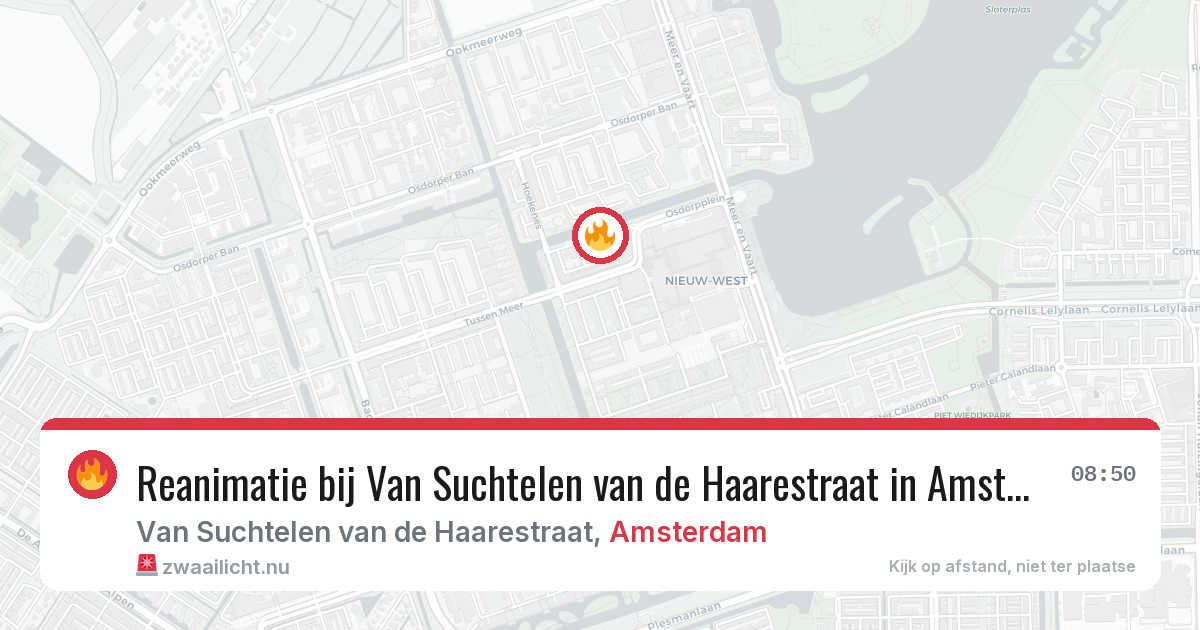 Reanimatie bij Van Suchtelen van de Haarestraat in Amsterdam — 20 mrt 2026