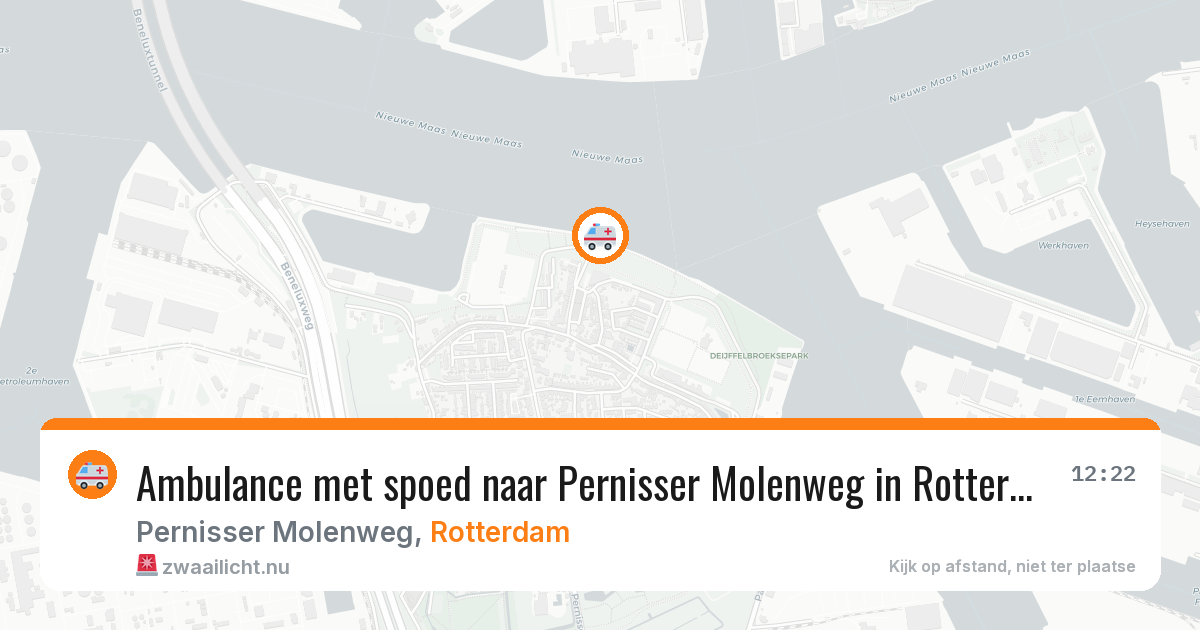 Ambulance met spoed naar Pernisser Molenweg in Rotterdam — 18 mei 2026