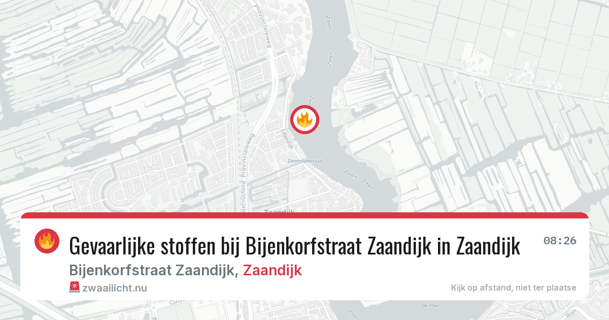 Gevaarlijke stoffen bij Bijenkorfstraat Zaandijk in Zaandijk — 28 mrt 2026
