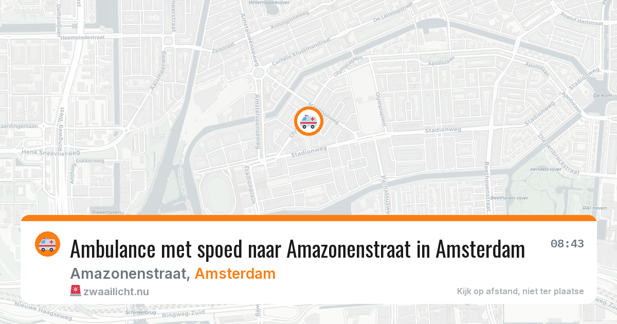 Ambulance met spoed naar Amazonenstraat in Amsterdam — 28 mei 2026