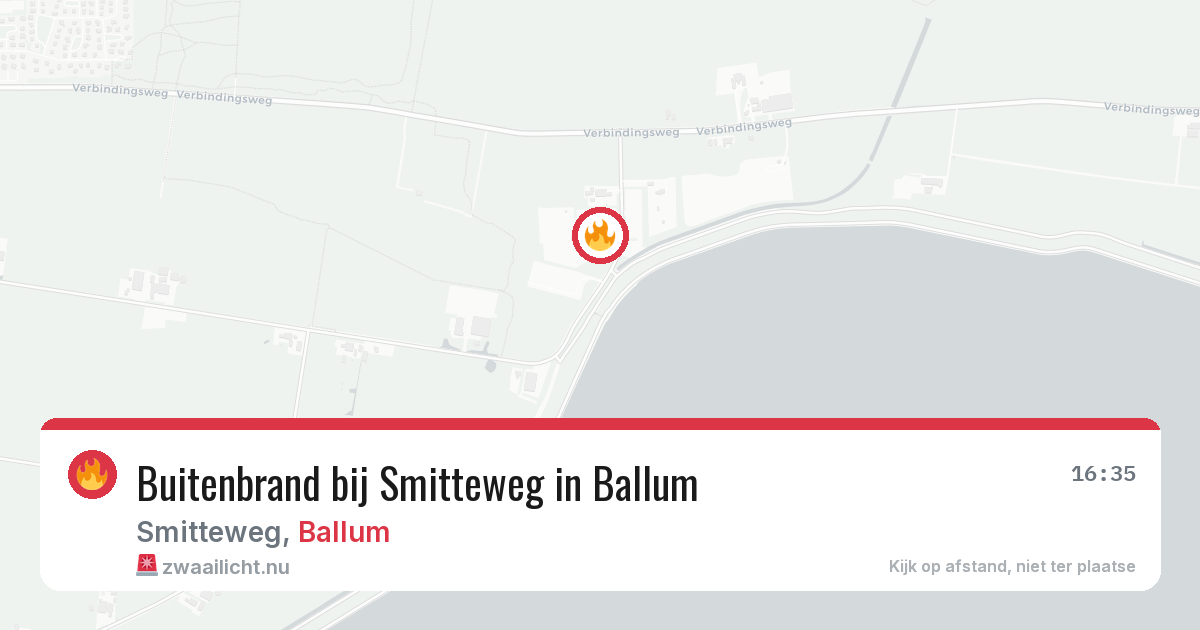 Buitenbrand bij Smitteweg in Ballum — 25 jun 2026