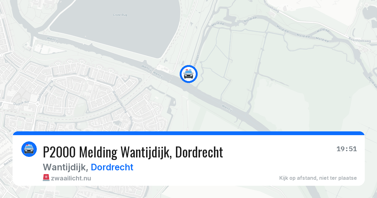 P2000 Melding Wantijdijk, Dordrecht — 26 jul 2026