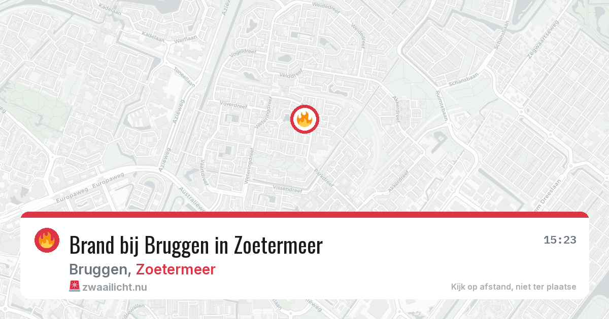 Brand bij Bruggen in Zoetermeer — 22 jul 2026