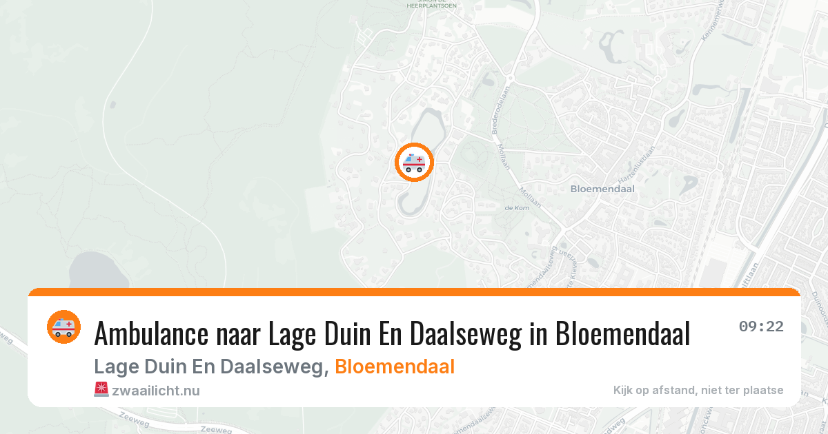 Ambulance naar Lage Duin En Daalseweg in Bloemendaal — 22 jul 2026