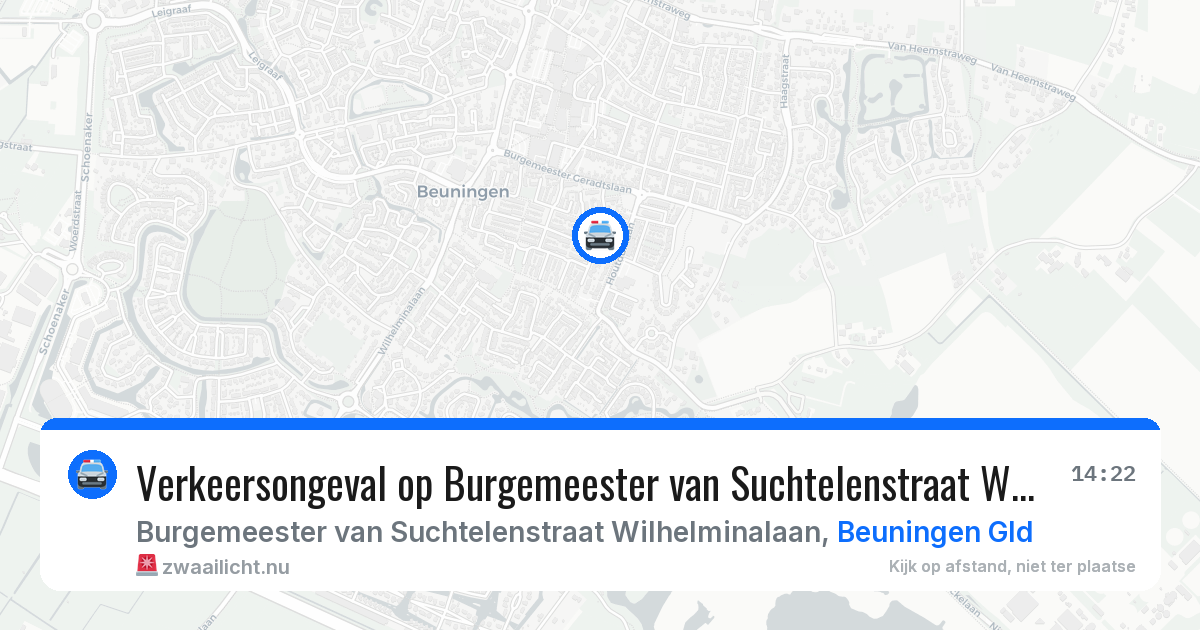 Verkeersongeval op Burgemeester van Suchtelenstraat Wilhelminalaan in Beuningen Gld — 9 feb 2026