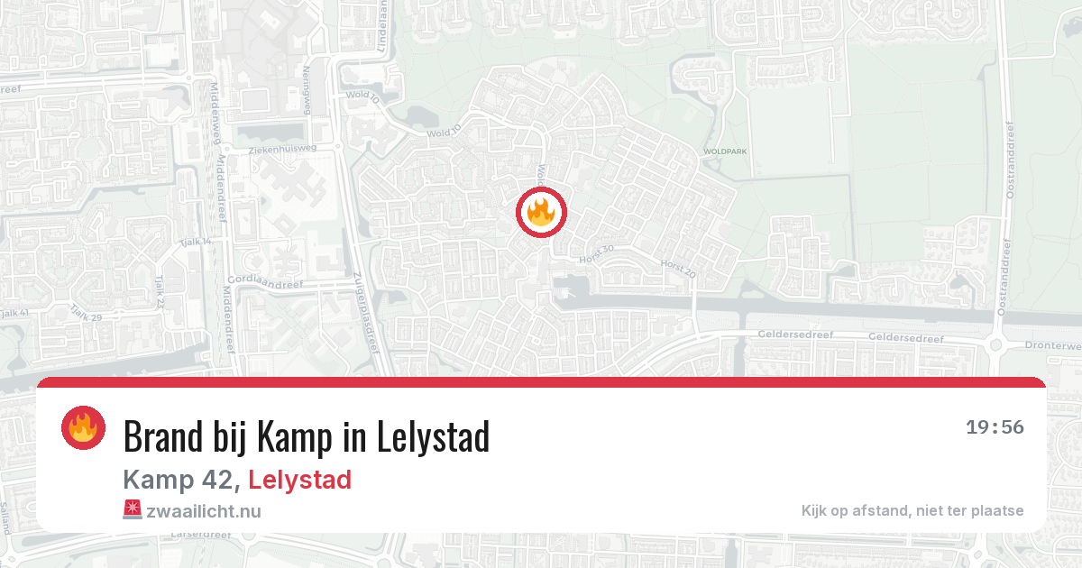 Brand bij Kamp in Lelystad — 24 jul 2026