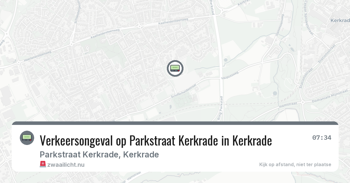 Verkeersongeval op Parkstraat Kerkrade in Kerkrade — 12 jul 2026