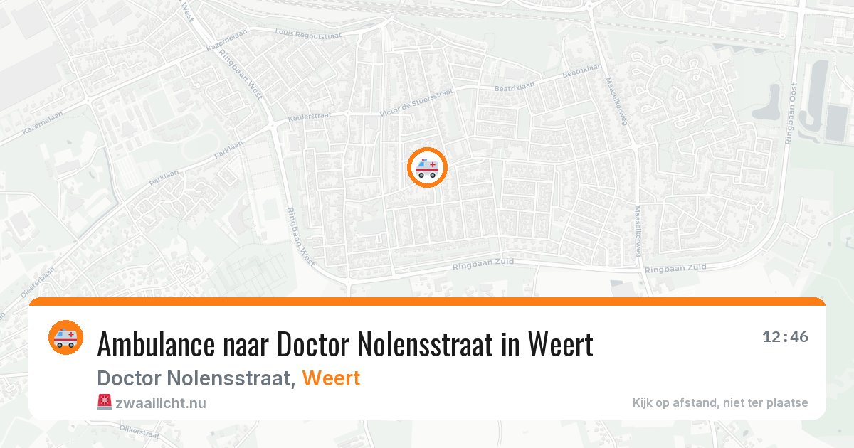 Ambulance naar Doctor Nolensstraat in Weert — 14 jul 2026