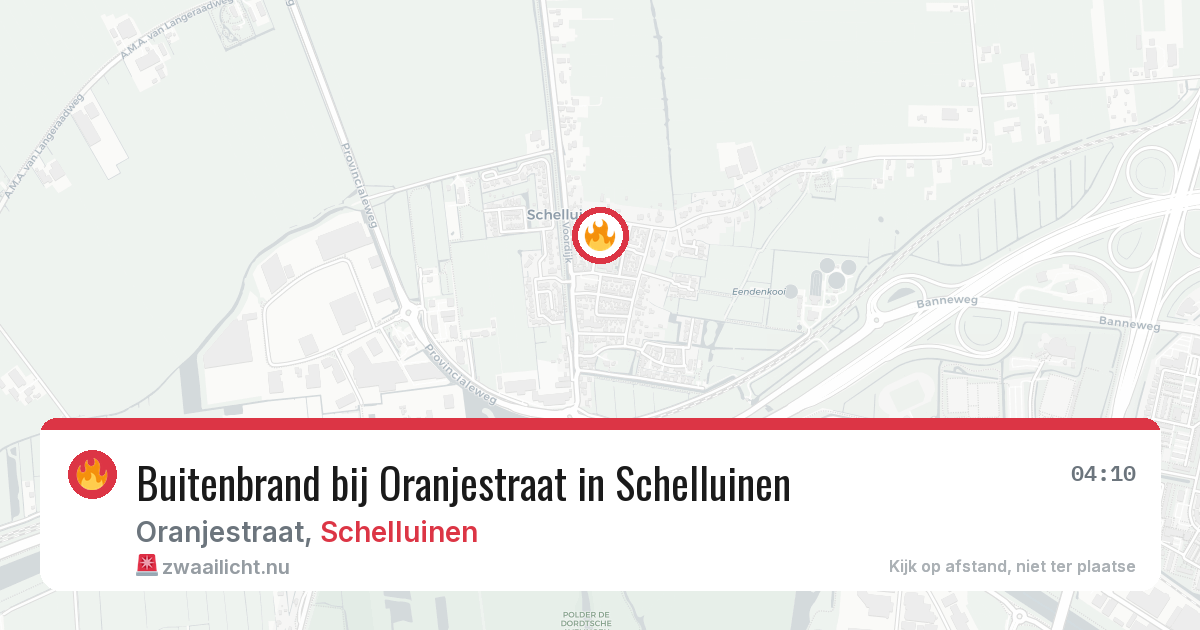 Buitenbrand bij Oranjestraat in Schelluinen — 17 mei 2026
