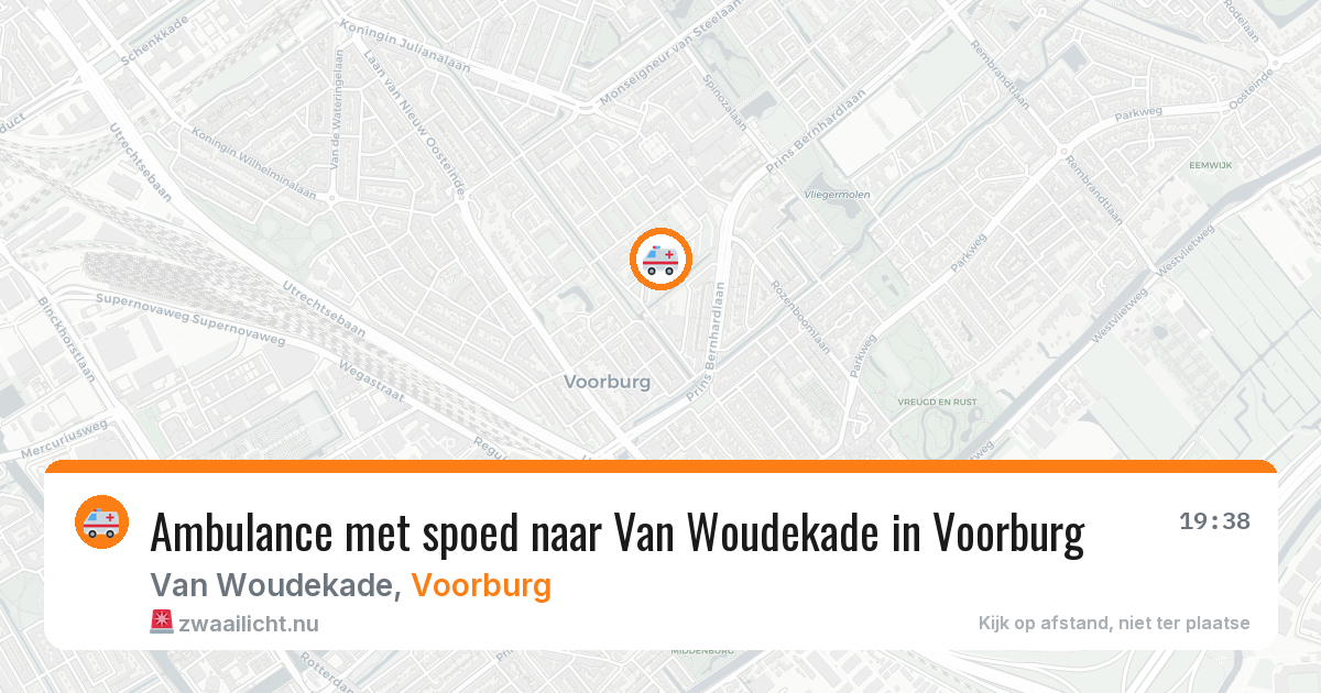 Ambulance met spoed naar Van Woudekade in Voorburg — 5 jun 2026